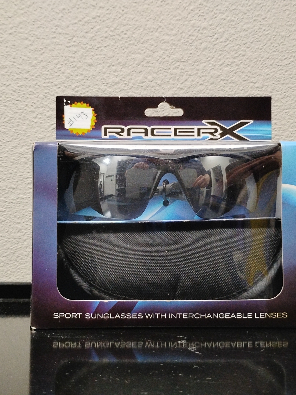 RacerX Men’s Sport Sunglasses - Black Lenses